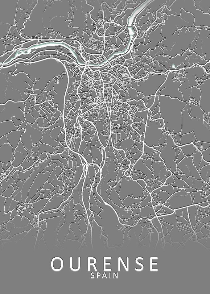 Ourense Spain City Map