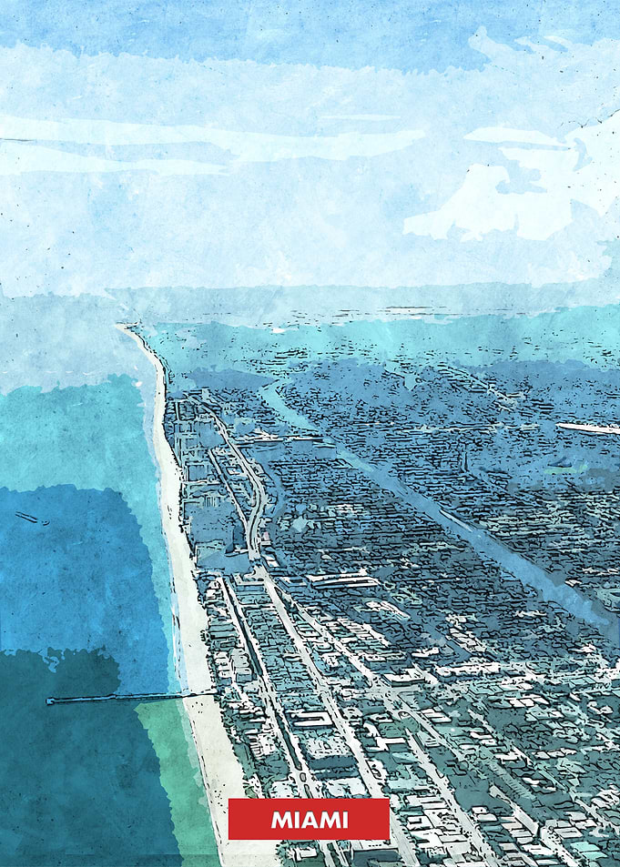 Miami City Skyline