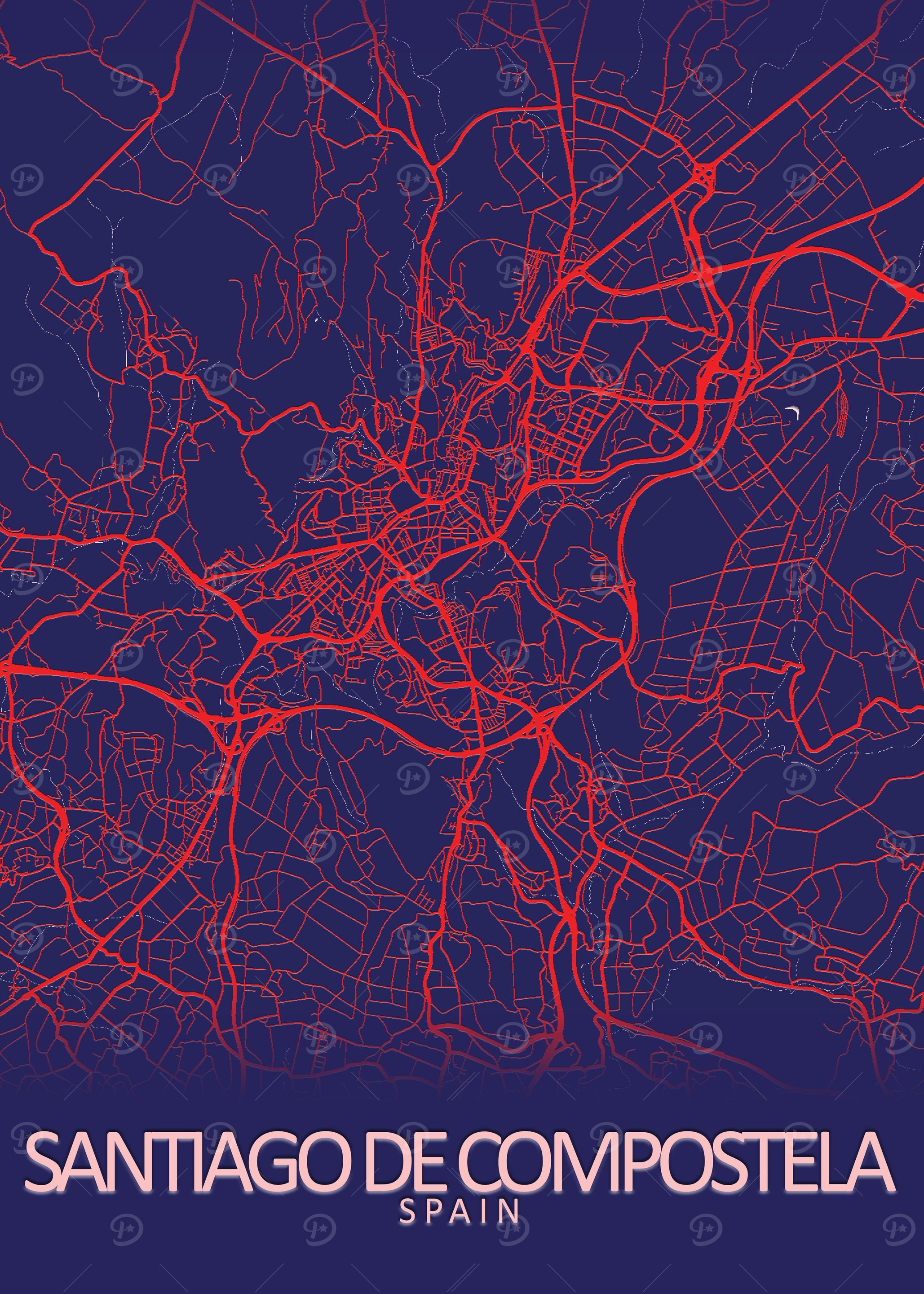 Santiago de Compostela Map