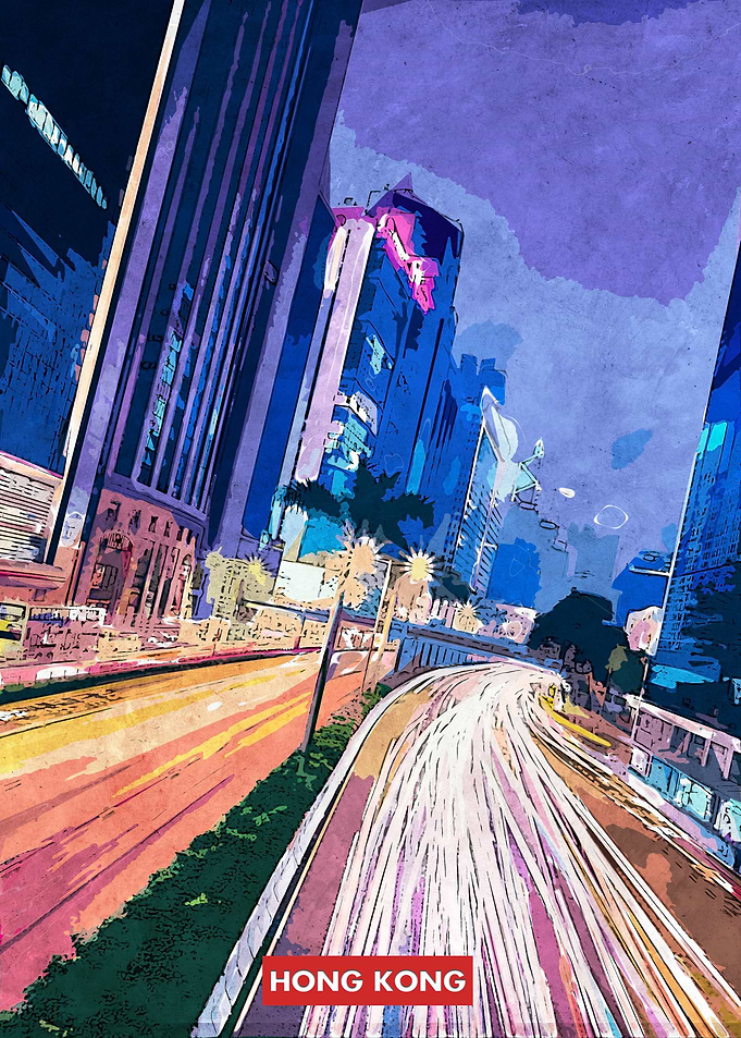 Hong Kong City Skyline