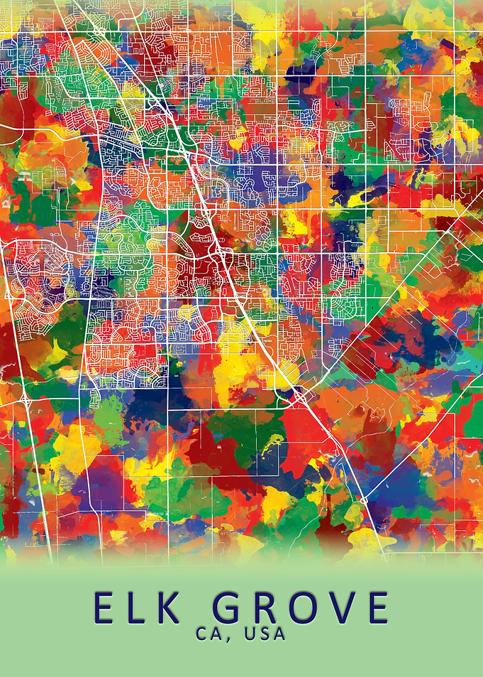 Elk Grove CA USA City Map