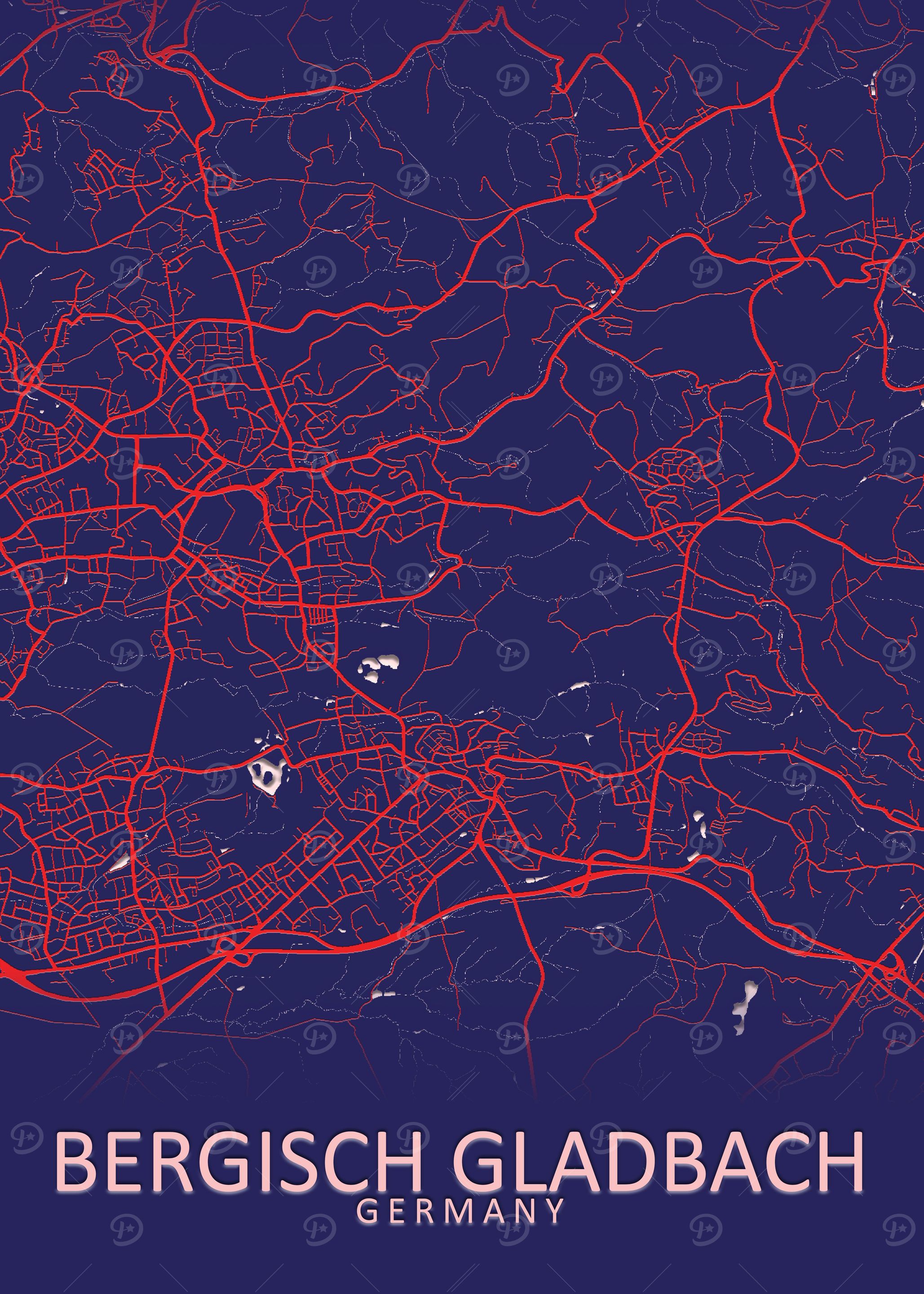 Bergisch Gladbach City Map