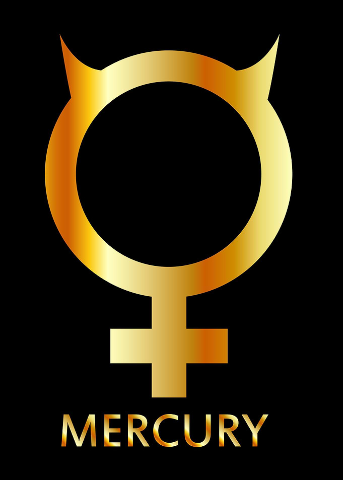 Mercury astrology symbol