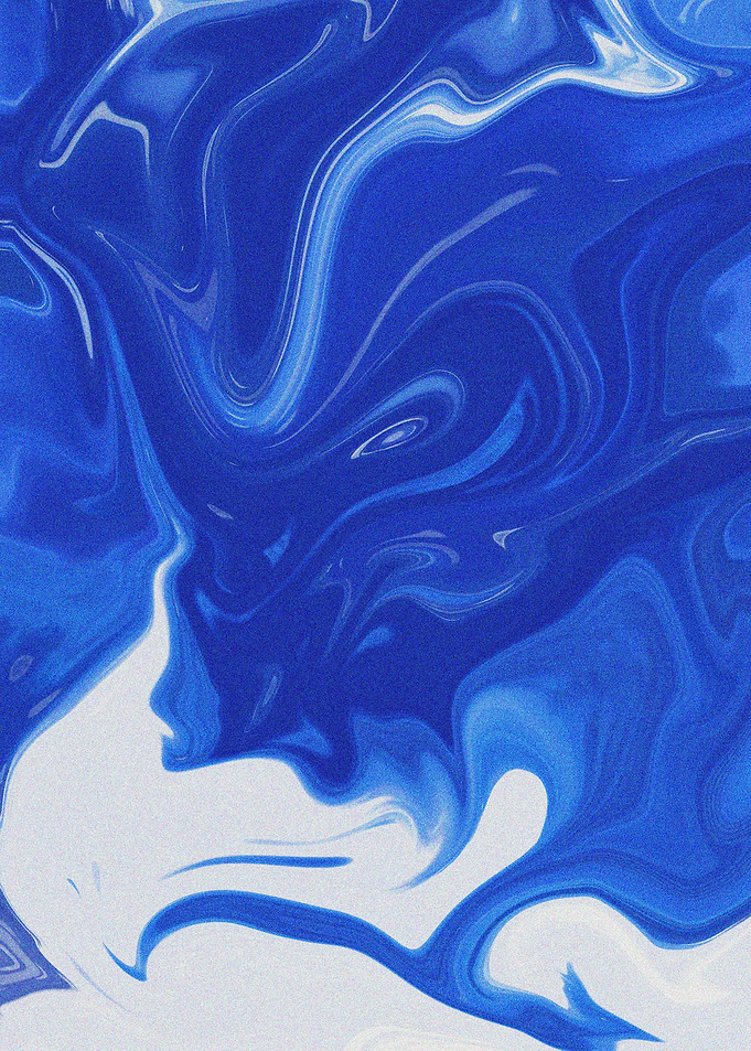 Ocean Marble Art Poster
