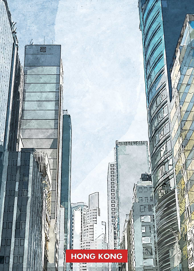 Hong Kong City Skyline
