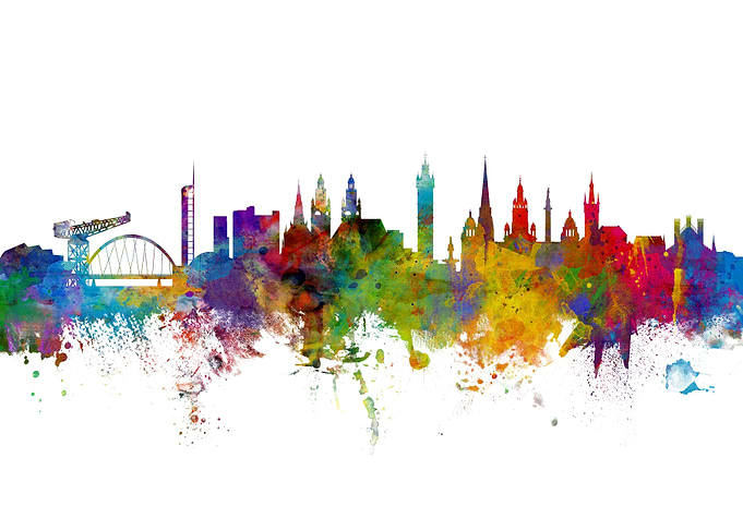 Glasgow Scotland Skyline