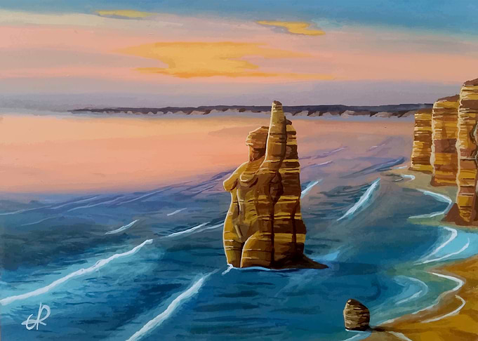 sunset on the beach