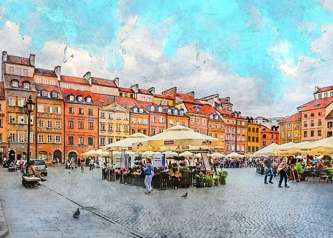 Warsaw city art