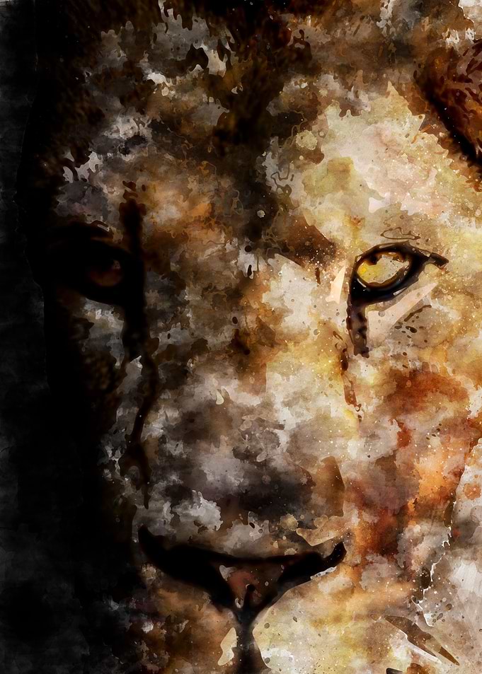 Lion King Watercolor Art