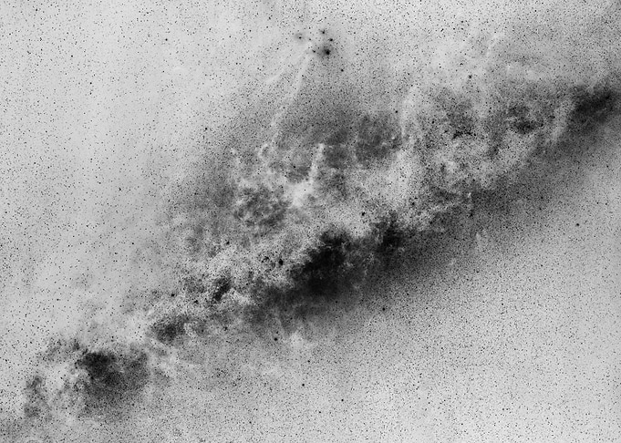 Milky Way BW Negative