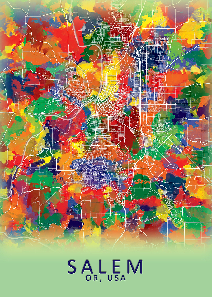 Salem OR USA City Map