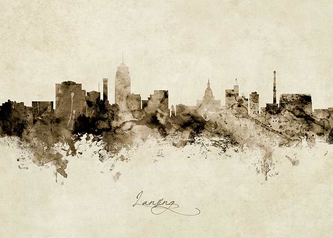 Lansing Michigan Skyline