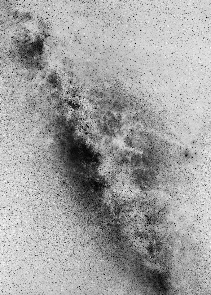 Milky Way BW Negative