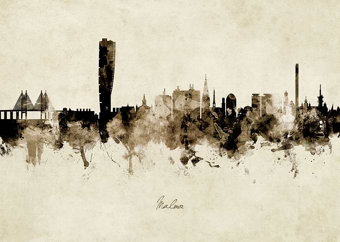 Malmo Sweden Skyline