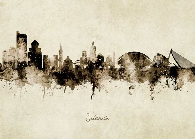Valencia Spain Skyline