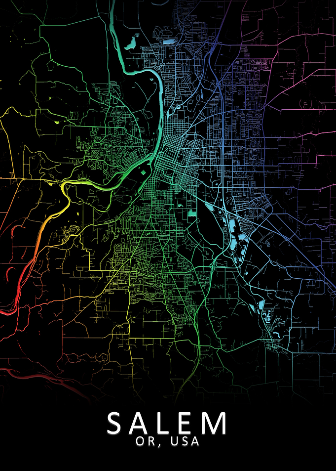 Salem OR USA City Map