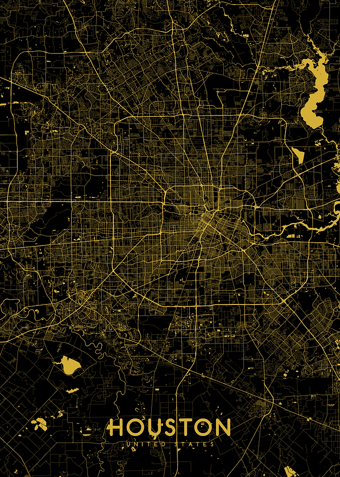 Houston map gold