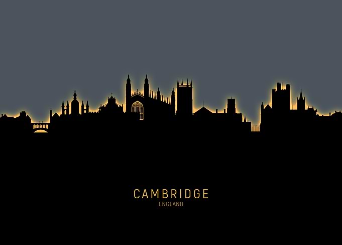 Cambridge England Skyline