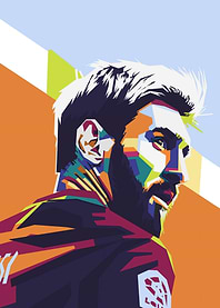 leo messi on wpap style