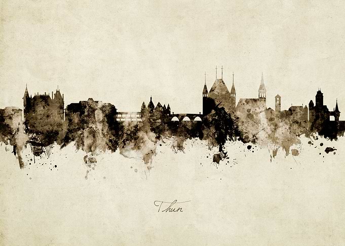 Thun Switzerland Skyline