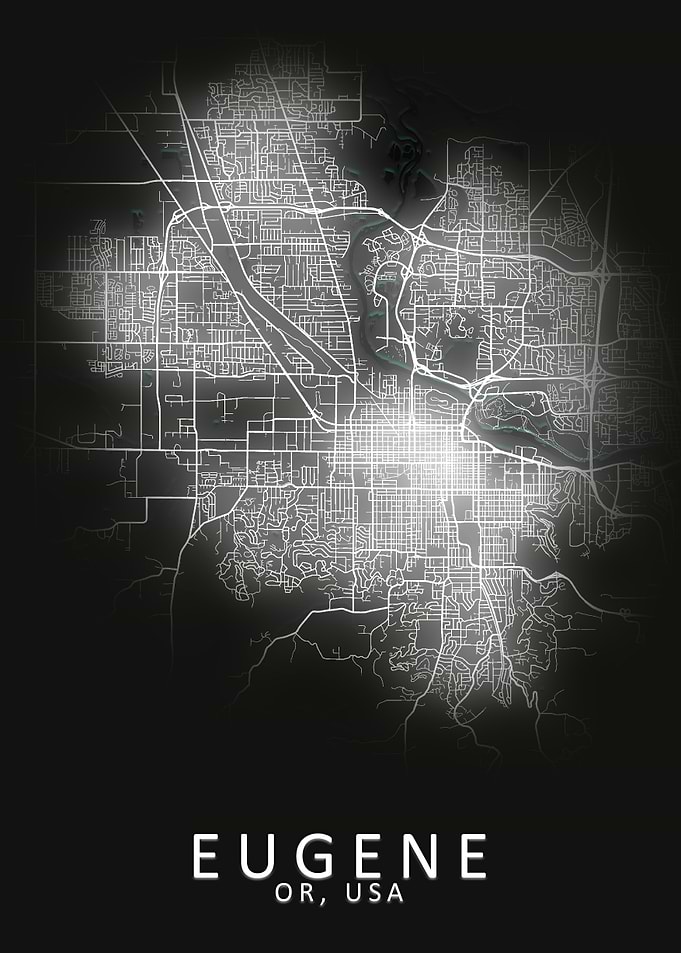 Eugene OR USA City Map