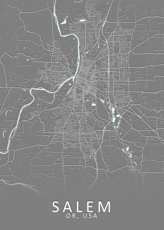 Salem OR USA City Map