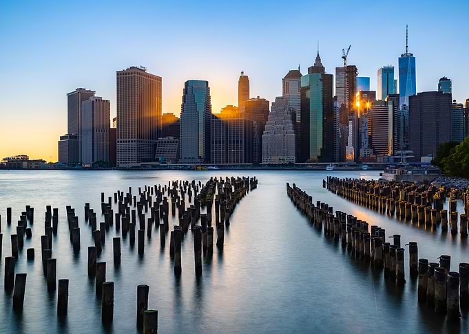Manhattan at sunset