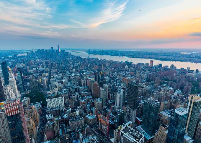 Sunset over Manhattan