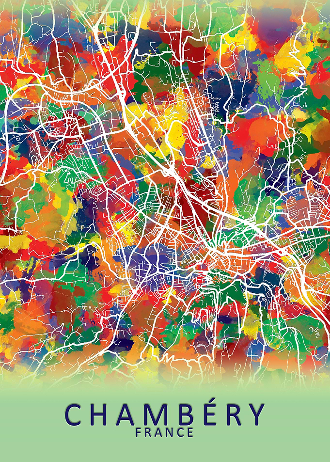 Chambery France City Map