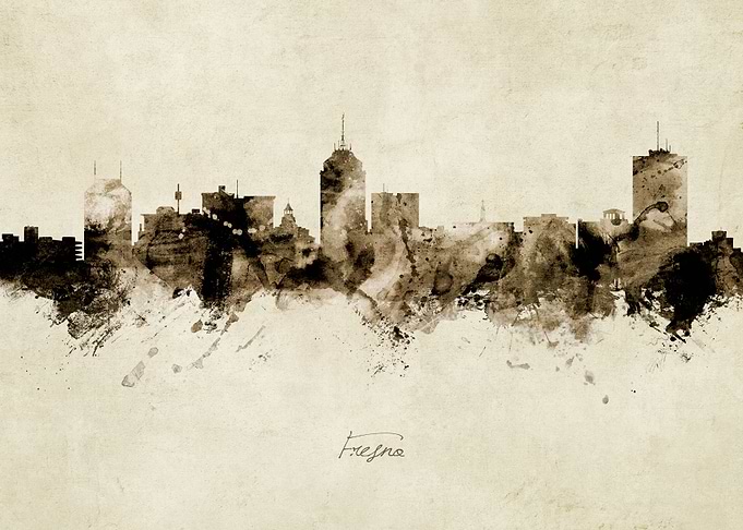 Fresno California Skyline