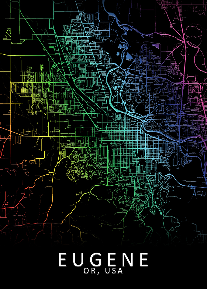 Eugene OR USA City Map
