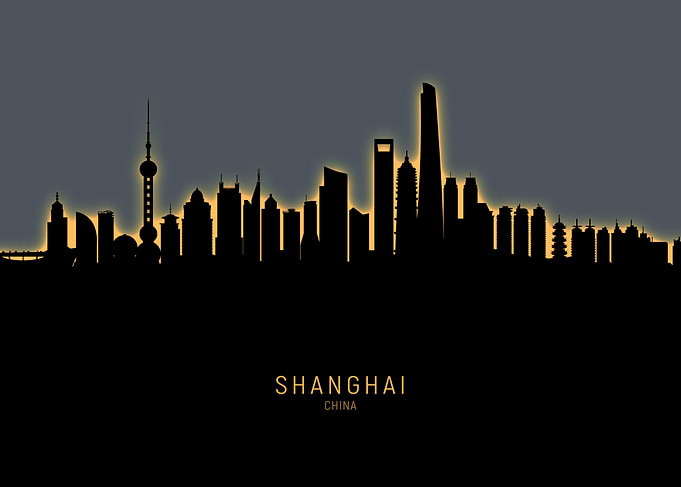 Shanghai China Skyline