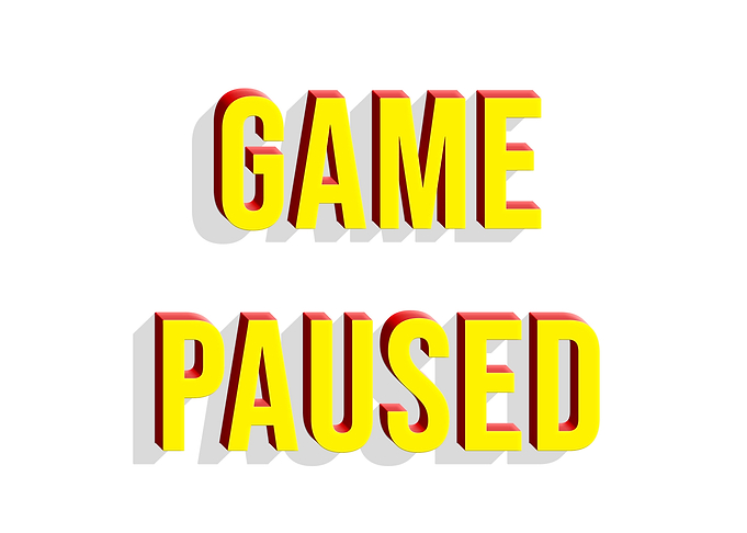 Game paused text shadow