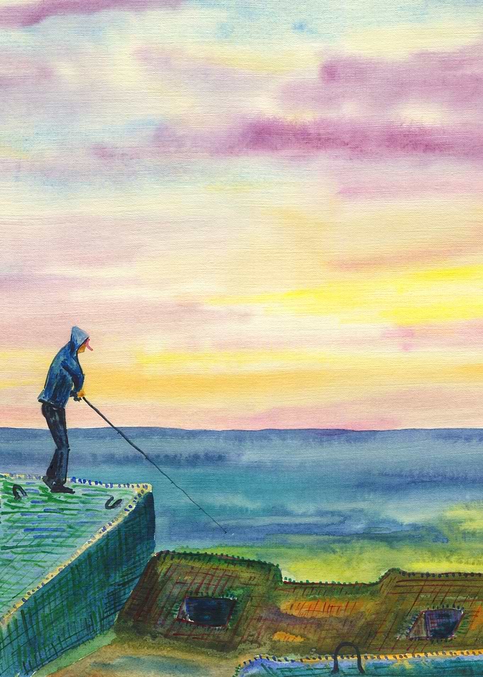 Fisherman At Sea 02