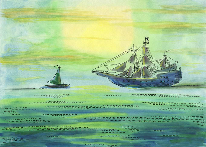 Meeting Ships At Sea