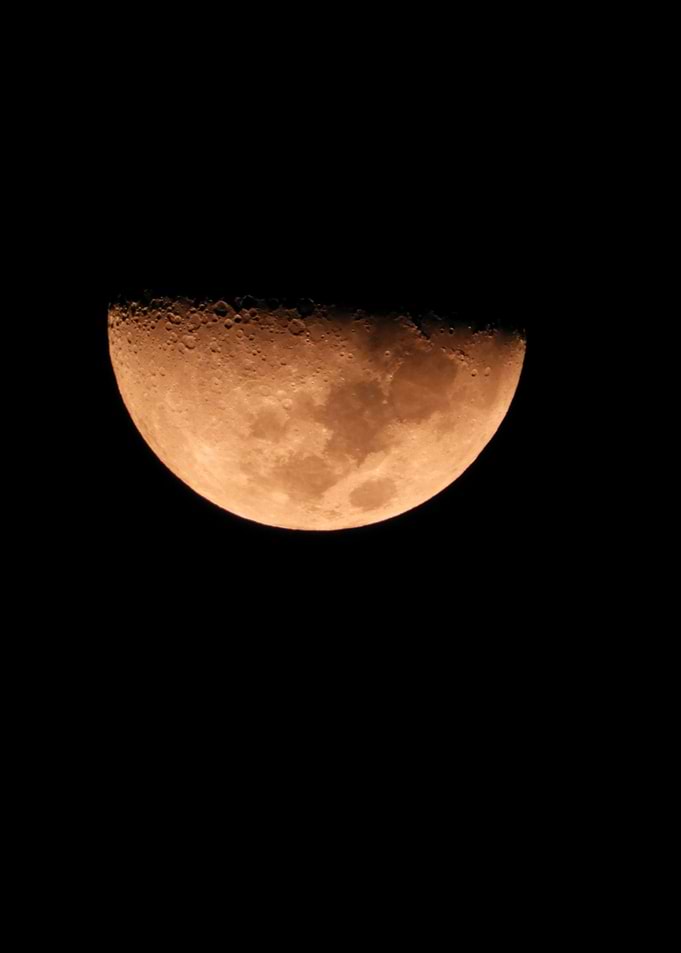 Moon in night sky