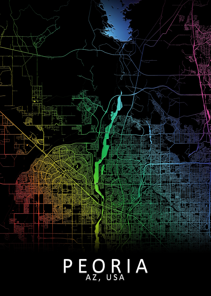 Peoria AZ USA City Map