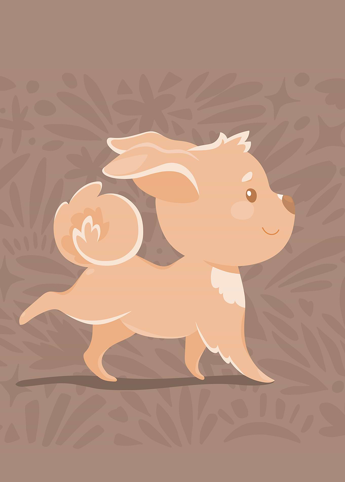 Cute running doggy