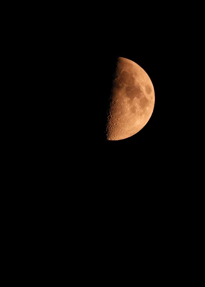 Moon in night sky
