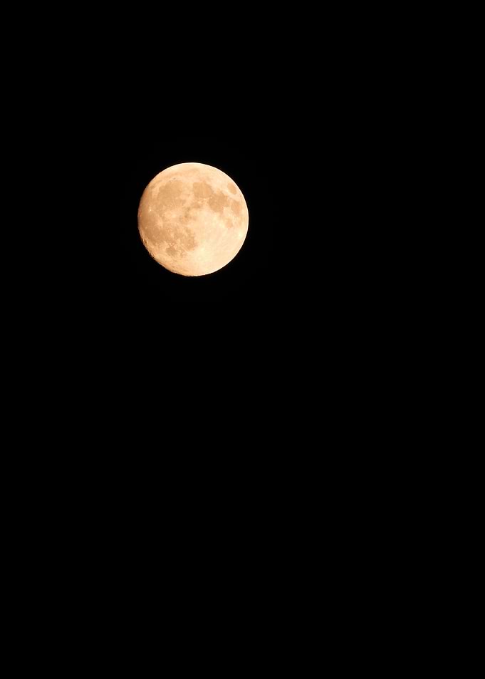 Moon in night sky