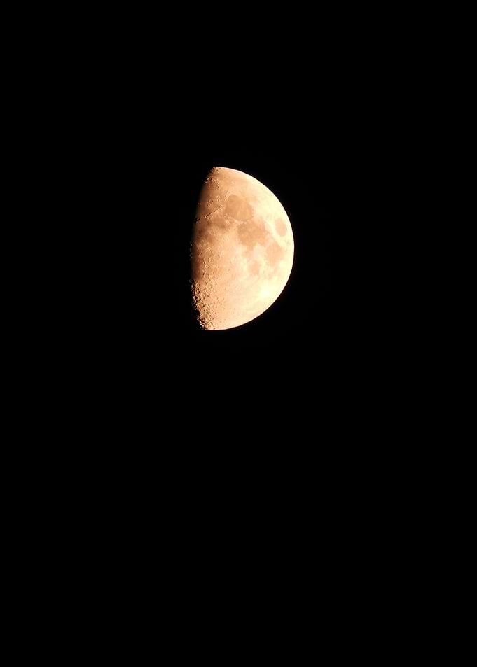 Moon in night sky