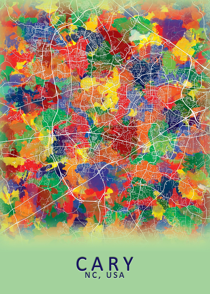 Cary NC USA City Map