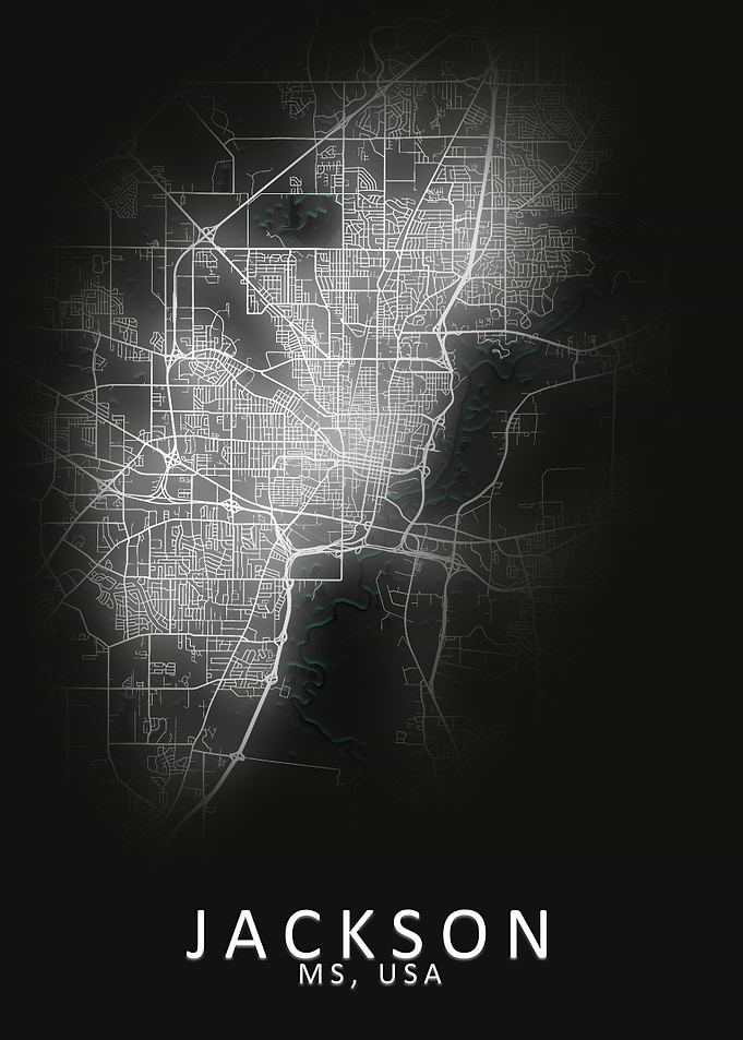 Jackson MS USA City Map