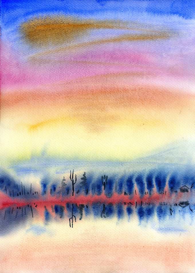 Mountain Lake At Sunset