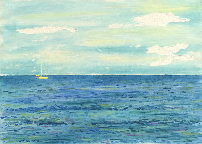 Jacht Sailing On The Sea