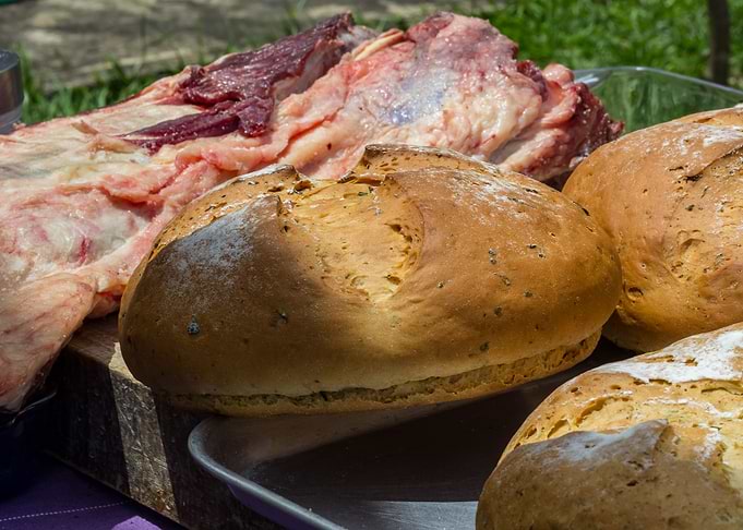 meat and bread