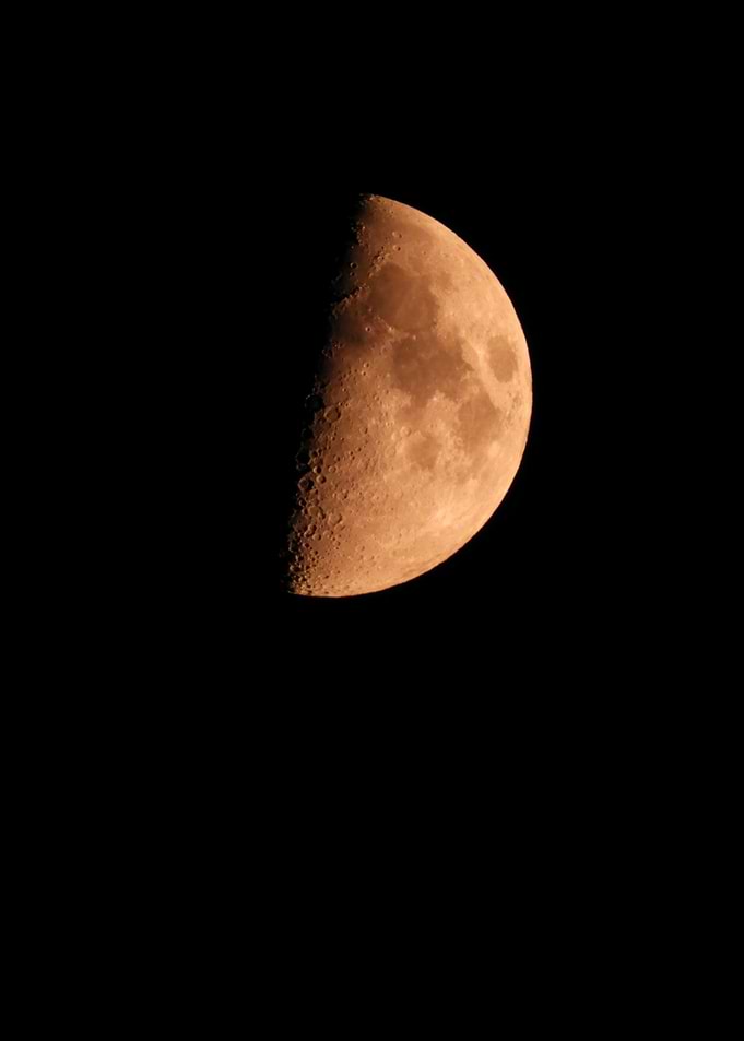 Moon in night sky