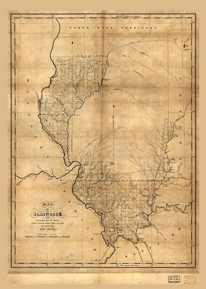 Map of Illinois 1818
