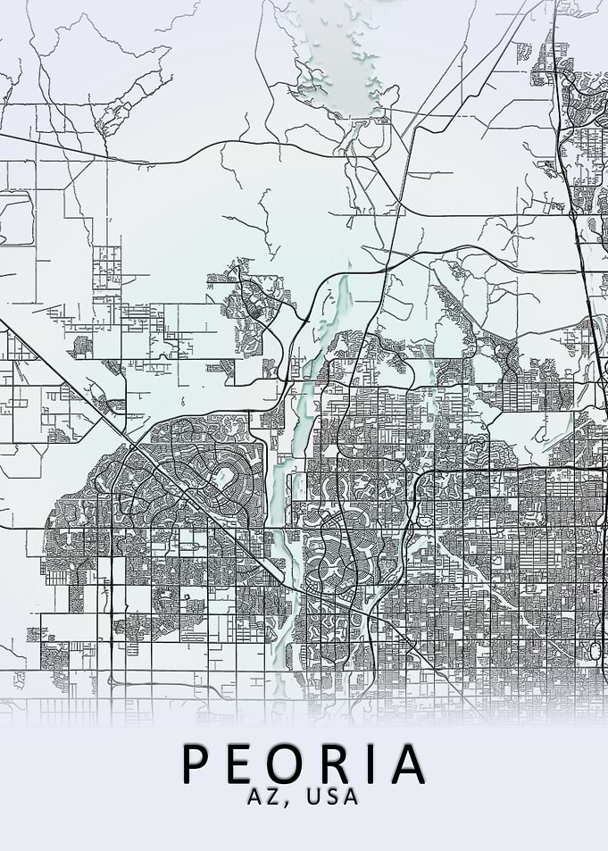 Peoria AZ USA City Map