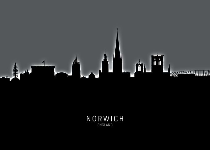 Norwich England Skyline